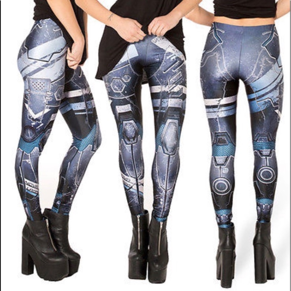 Lotus leggings robot print